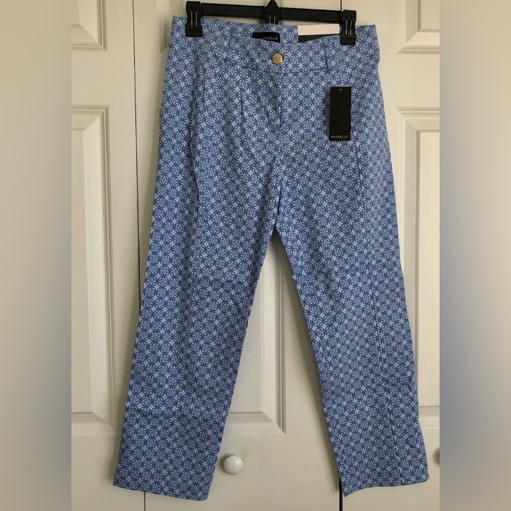 Blue Geometric Print Pants